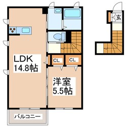 アビタシオンＳ＆Ｋの物件間取画像